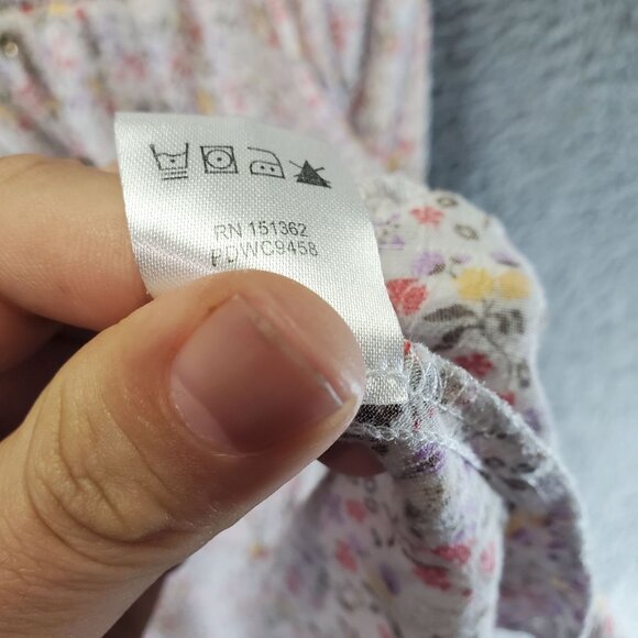 Indigo Rose Dress Women 2X Pink Floral Smocked Short Sleeve Rayon Midi - Picture 4 of 10